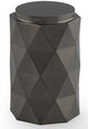 Diamond Cut Cylinder Cupboard Knob - Dark Bronze PVD