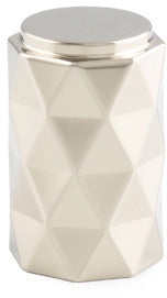 Diamond Cut Cylinder Cupboard Knob - Polished Nickel PVD