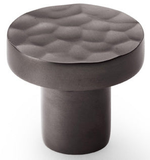 Hanover Hammered Cupboard Knob - Available In Two Sizes - Dark Bronze