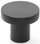 Hanover Knurled Circular Cupboard Knob - Available In Two Sizes - Matt Black