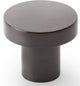 Hanover Plain Cupboard Knob - Available In Two Sizes - Dark Bronze