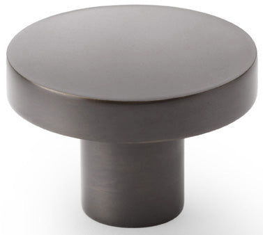 Hanover Plain Cupboard Knob - Available In Two Sizes - Dark Bronze