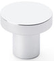 Hanover Plain Cupboard Knob - Available In Two Sizes - Polished Chrome