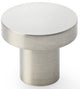 Hanover Plain Cupboard Knob - Available In Two Sizes - Satin Nickel
