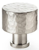 Leila Hammered Cupboard Knob - Available In Two Sizes - Satin Nickel