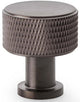 Lucia Knurled Cupboard Knob - Available In Two Sizes - Dark Bronze PVD