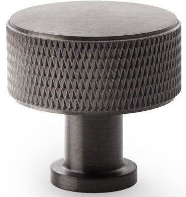 Lucia Knurled Cupboard Knob - Available In Two Sizes - Dark Bronze PVD