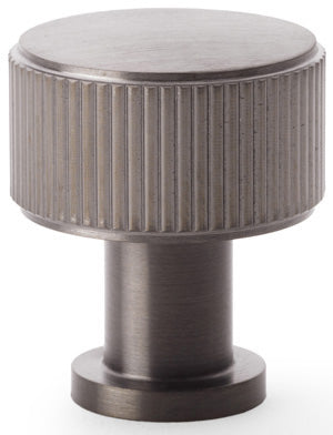 Lucia Reeded Cupboard Knob - Available In Two Sizes - Dark Bronze PVD