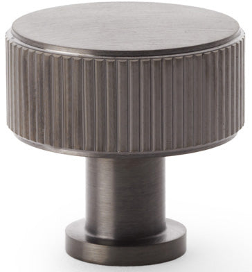 Lucia Reeded Cupboard Knob - Available In Two Sizes - Dark Bronze PVD