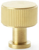 Lucia Reeded Cupboard Knob - Available In Two Sizes - Satin Brass PVD