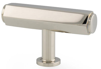 Vesper Hex T-Bar Cupboard Knob - Polished Nickel