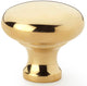 Wade Round Cupboard Knob - Available In Two Sizes - Polished Brass (Lacquered)