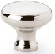 Wade Round Cupboard Knob - Available In Two Sizes - Polished Nickel