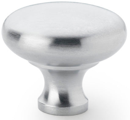 Wade Round Cupboard Knob - Available In Two Sizes - Satin Chrome