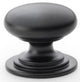 Waltz Round Cupboard Knob - Available In Three Sizes - Matt Black