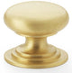 Waltz Round Cupboard Knob - Available In Three Sizes - Satin Brass