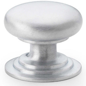 Waltz Round Cupboard Knob - Available In Three Sizes - Satin Chrome