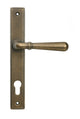 Newbury Slimline Lever Espag Lock Set - 92mm Euro Centres - 212mm Bolt Centres - 244mm x 36mm Back Plate - Antique Burnished Brass