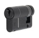 TS007 1 Star Rated BS Kitemarked 6 Pin Anti Snap Euro Profile Single Half Cylinder Matt Black