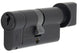 TS007 1 Star Rated BS Kitemarked 6 Pin Anti Snap Euro Profile Key And Turn Cylinder Matt Black