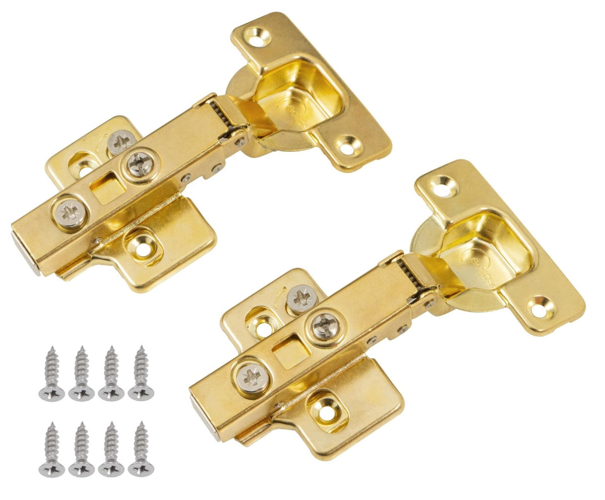 Full Overlay Concealed Kitchen And Wardrobe Hinges Satin Brass Plated