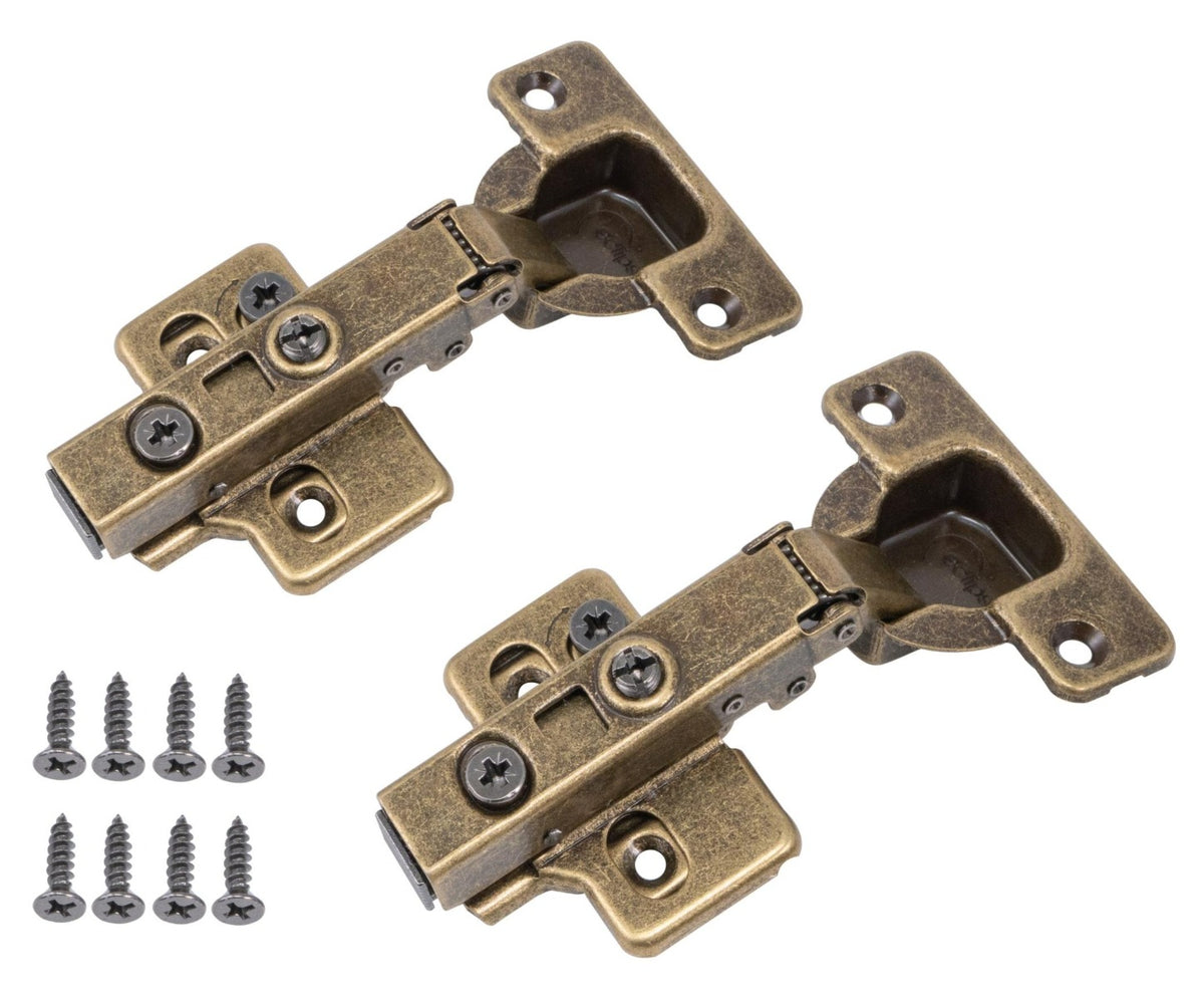 Full Overlay Concealed Kitchen And Wardrobe Hinges Antique Brass Plated
