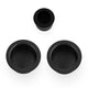 Circular Flush Handle Set For Sliding Pocket Doors Matt Black