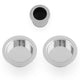 Circular Flush Handle Set For Sliding Pocket Doors Polished Chrome
