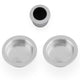 Circular Flush Handle Set For Sliding Pocket Doors Satin Chrome