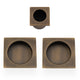 Square Flush Handle Set For Sliding Pocket Doors Antique Brass