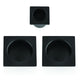 Square Flush Handle Set For Sliding Pocket Doors Matt Black