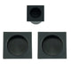 Square Flush Handle Set For Sliding Pocket Doors PVD Dark Bronze