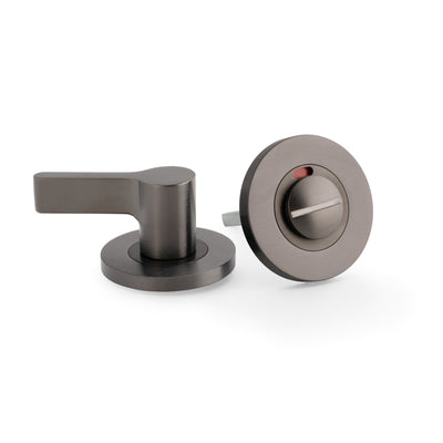 Bathroom Turn And Release With Large Accessible Turn And Indicator PVD Dark Bronze