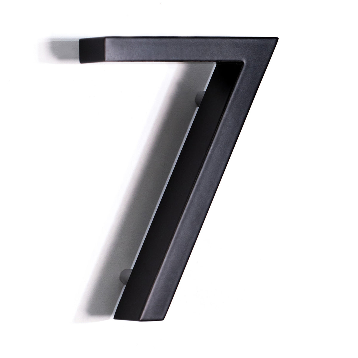 Bold Design Modern Style House / Flat Number - 100mm Height - Pin Fix - Matt Black - Number 7