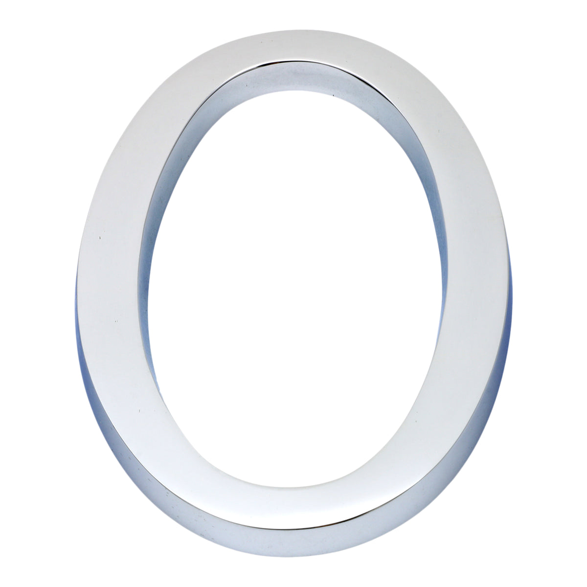 Large Bold Style - Pin Fix Front Door Numbers - 152mm High - Polished Chrome