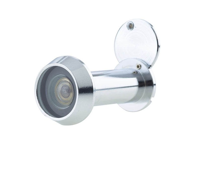 60 Minute Fire Rated Door Viewer - Spy Hole For Front Doors 35mm - 55mm Thick - Polished Chrome