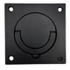 Flush Fitting Pull Out Ring Handle - Squash Court Style Door Handle - Matt Black