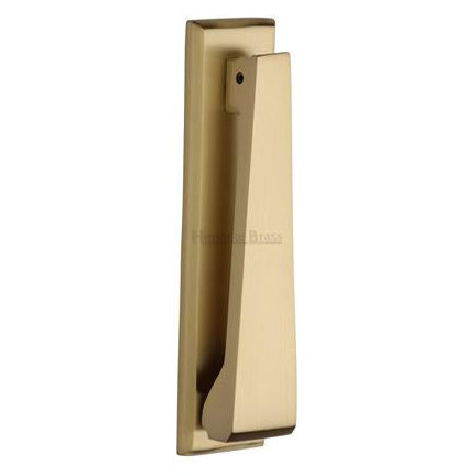 Slim door knocker satin brass