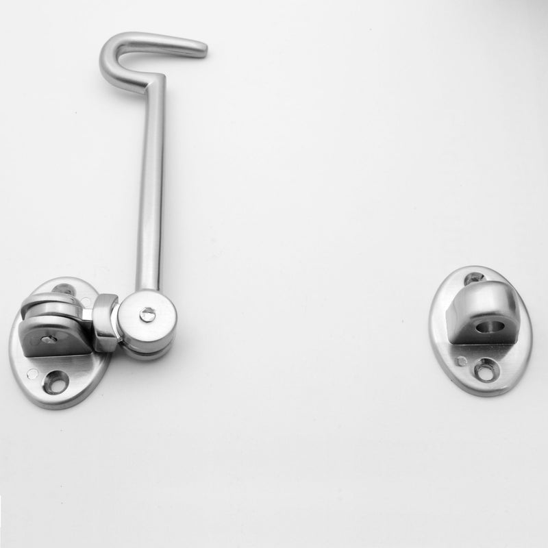 Cabin Hook Door Holder - Satin Chrome - G Johns & Sons Ltd - Architectural Ironmongery