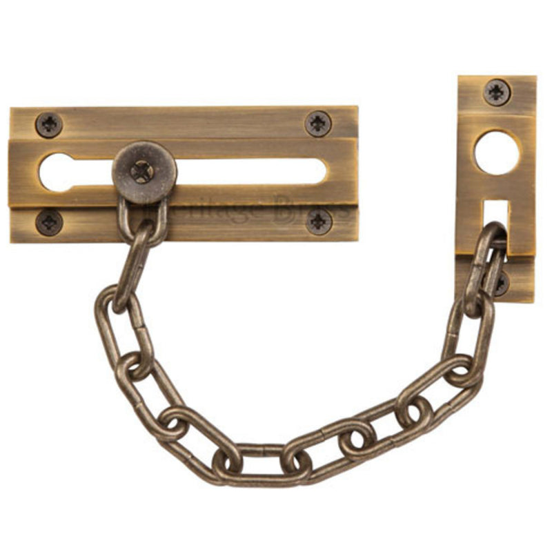 Front Door Security Chain - Antique Brass