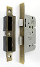 Architectural Quality DIN Style Bathroom Mortice Lock - CE / UKCA Marked - Fire Rated - Certifire Approved - Antique Brass (Lacquered)
