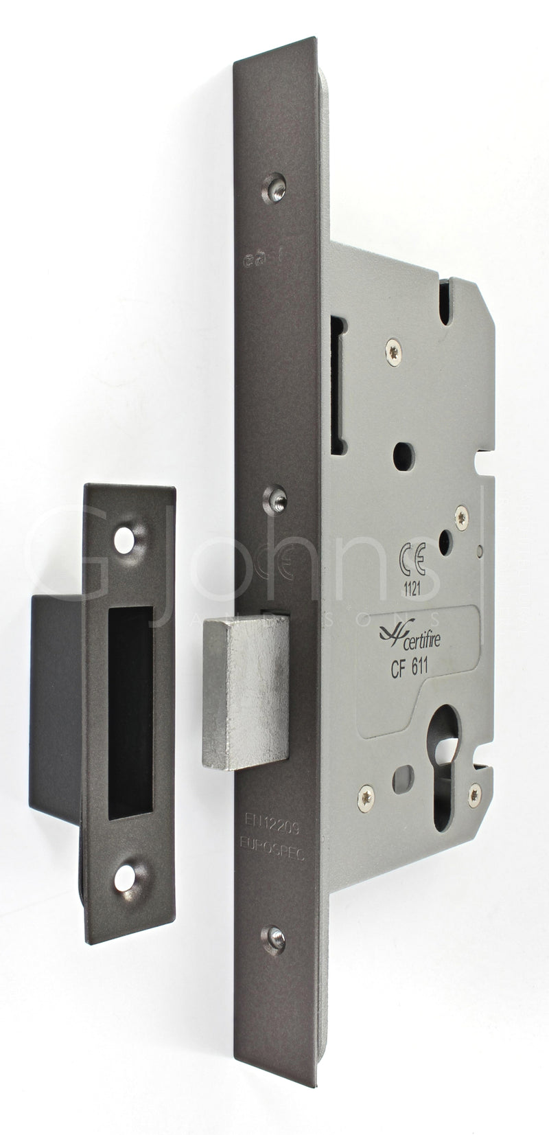 Architectural Quality DIN Style Euro Profile Mortice Deadlock - CE Marked - Fire Rated - Certifire Aprroved - Matt Bronze