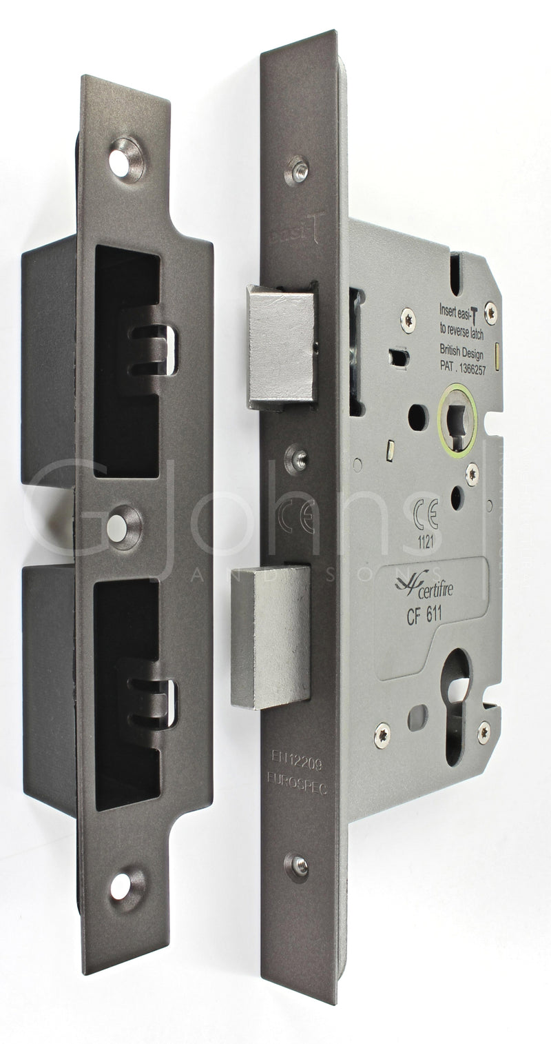 Architectural Quality DIN Style Euro Profile Sash Lock - CE Marked - Fire Rated - Certifire Aprroved - Matt Bronze