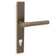 Kingston Plain Lever Multi Point Door Lever Handles - 92mm Euro Centres - 212mm Bolt Centres - 244mm x 36mm Back Plate - Antique Brass