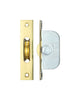 Ball Bearing Pulleys - Square Forend - For Sliding Sash Windows With Solid Brass Wheel - Polished Brass (Lacquered)