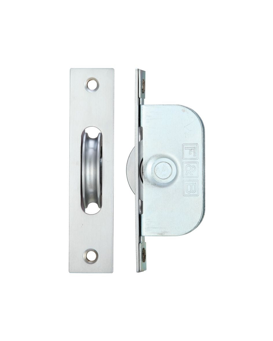 Ball Bearing Pulleys - Square Forend - For Sliding Sash Windows With Solid Brass Wheel - Satin Chrome