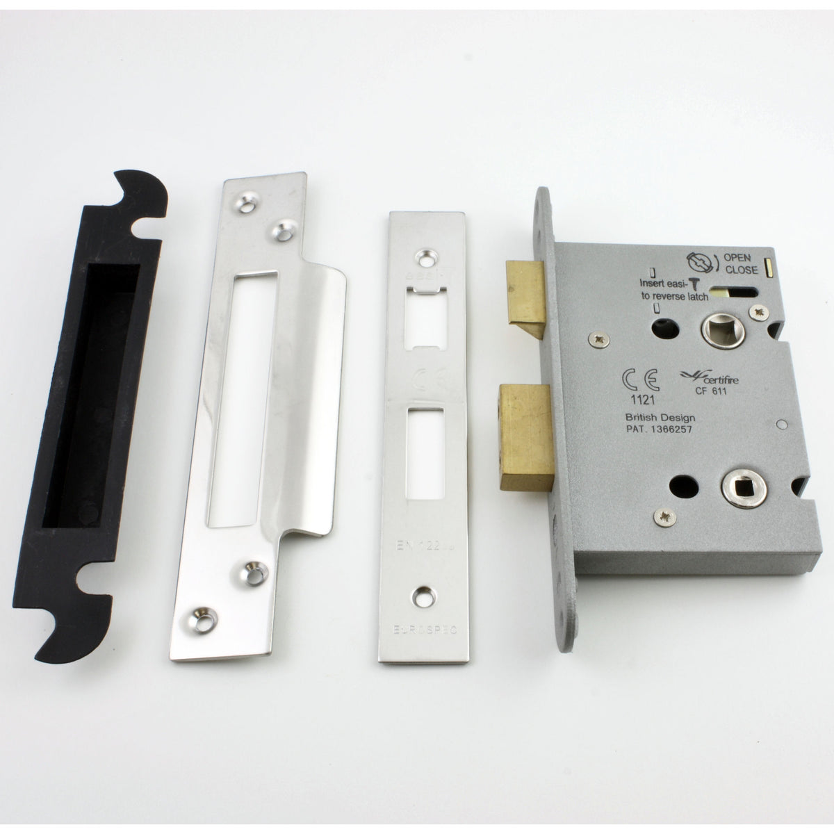 Eurospec - Architectural Quality Mortice Bathroom Lock - Polished Stainless Steel (Shiny Finish) - G Johns & Sons Ltd - Architectural Ironmongery