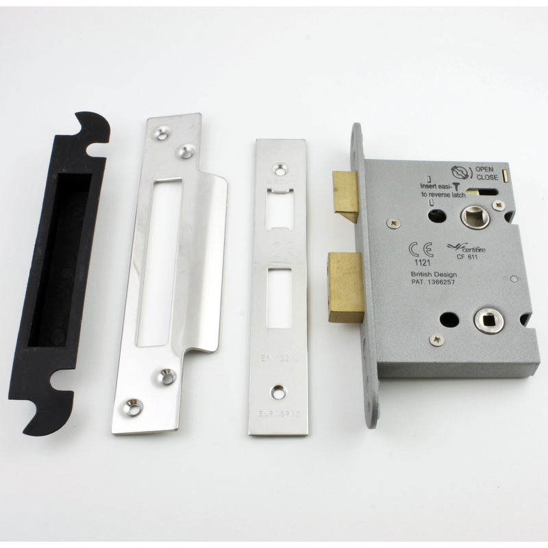 Eurospec - Architectural Quality Mortice Bathroom Lock - Polished Stainless Steel (Shiny Finish) - G Johns & Sons Ltd - Architectural Ironmongery
