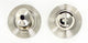 Bathroom Oval Knob Turn & Release With Reeded Round Rose - 53mm x 10mm - Polished Nickel