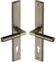 Bauhaus Lever Multi Point Door Lever Handles - 92mm Euro Centres - 259mm Bolt Centres - 285mm x 44mm Back Plate - Antique Brass (Gloss Lacquered)
